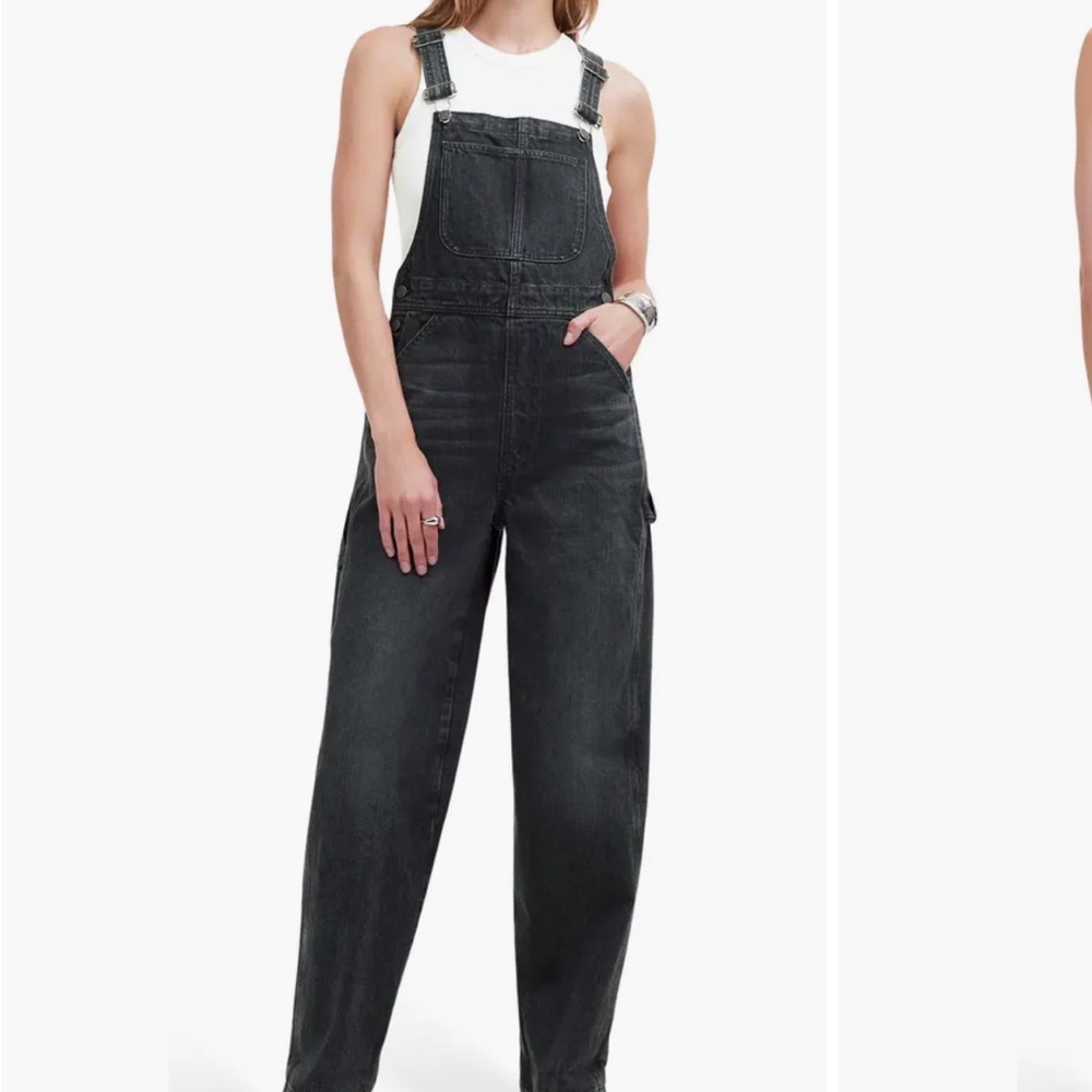 Madewell Black Denim Overalls